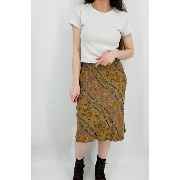 boho victorian tapestry gardencore midi skirt size s - Picture 8 of 10